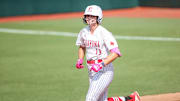 Coahoma’s Hannah Wells hits a home run during the Class 3A division II UIL State Championship game on May 29, 2025, at Red & Charline McCombs Field in Austin.