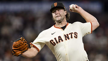 Apr 7, 2025; San Francisco, California, USA;  San Francisco Giants relief pitcher Erik Miller (68) throws against the Cincinnati Reds during the eighth inning at Oracle Park. Mandatory Credit: John Hefti-Imagn Images