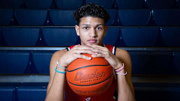 Veterans Memorial junior Billy White III is the All-South Texas Boys Basketball MVP on April 3, 2025, in Corpus Christi, Texas.