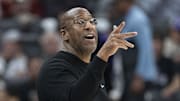 December 22, 2024; Sacramento, California, USA; Sacramento Kings head coach Mike Brown instructs against the Indiana Pacers during the fourth quarter at Golden 1 Center. Mandatory Credit: Kyle Terada-Imagn Images