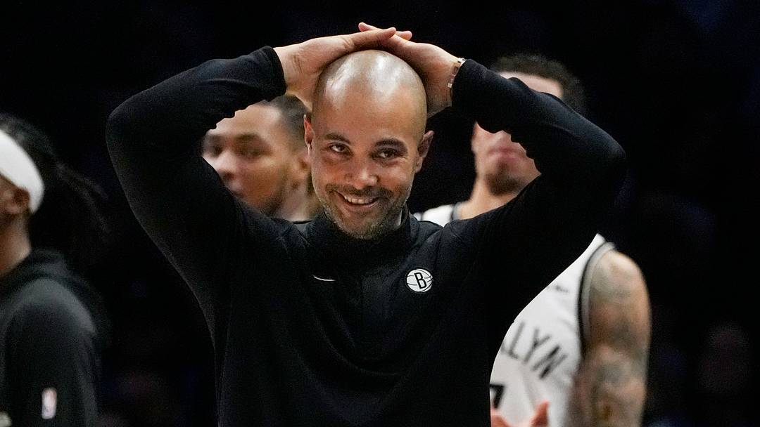 Dec 27, 2025; Minneapolis, Minnesota, USA; Brooklyn Nets head coach Jordi Fernández reacts as he watches his team take on the Minnesota Timberwolves in the third quarter at Target Center. Mandatory Credit: Bruce Kluckhohn-Imagn Images