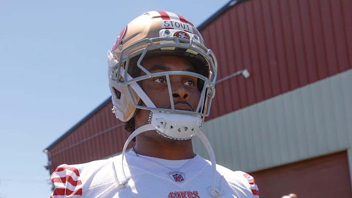 San Francisco 49ers defensive back Upton Stout (20)