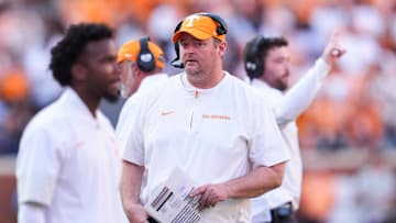 Tennessee head coach Josh Heupel during a NCAA football game between Tennessee and Georgia at Neyland Stadium in Knoxville, Tennessee, on September 13, 2025.
