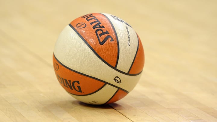Jun 18, 2012; Los Angeles, CA, USA; General view of a WNBA basketball on the court during the game between the Washington Mystics and the Los Angeles Sparks at the Staples Center. Mandatory Credit: Kirby Lee/Image of Sport-Imagn Images Jun 18, 2012; Los Angeles, CA, USA; General view of a WNBA basketball on the court during the game between the Washington Mystics and the Los Angeles Sparks at the Staples Center. Mandatory Credit: Kirby Lee/Image of Sport-Imagn Images