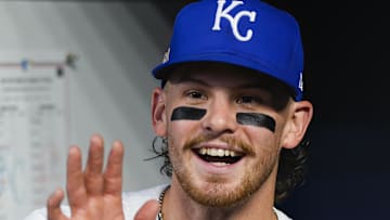 Oct 10, 2024; Kansas City, Missouri, USA; Kansas City Royals shortstop Bobby Witt Jr.