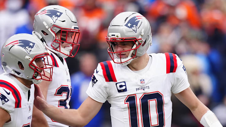 New England Patriots quarterback Drake Maye