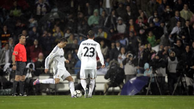 Rafael van der Vaart and Cristiano Ronaldo