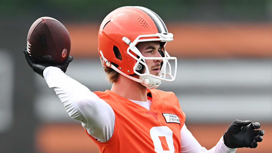 Browns quarterback Kenny Pickett is progressing in his recovery from a hamstring injury. | Ken Blaze-Imagn Images