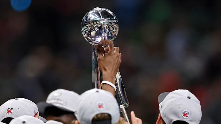 A lot more people would enjoy the Super Bowl trophy ceremony if they were off from work the following day. A lot more people would enjoy the Super Bowl trophy ceremony if they were off from work the following day.