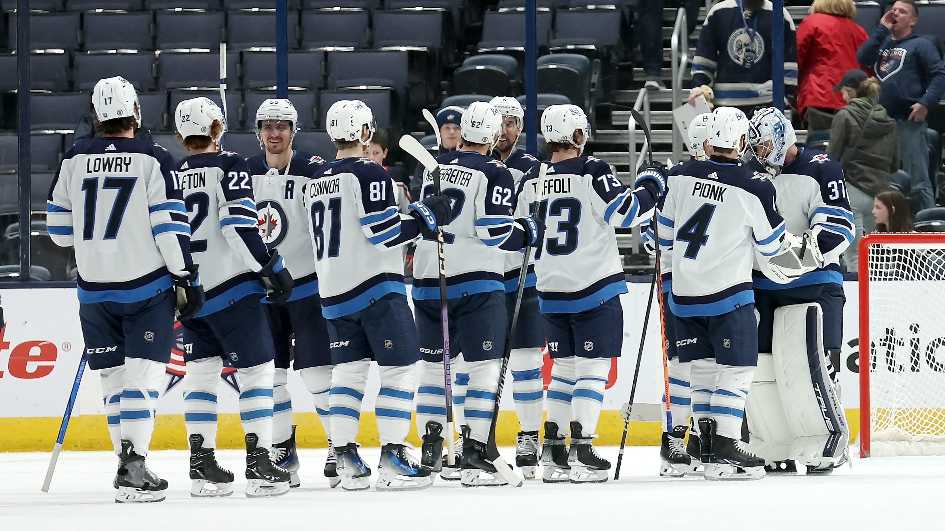 如果溫尼伯噴射機隊的賽季今天結束，則 NHL 季後賽席位