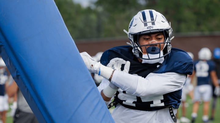 BYU defensive end Ephraim Asiata