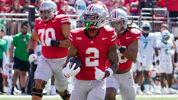 Emeka Egbuka was drafted by the Tampa Bay Buccaneers with the 19th overall pick in the 2025 NFL Draft.