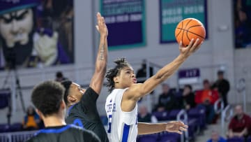 Darius Acuff Jr. of IMG Academy takes a shot against Richmond Heights in the City of Palms Classic on Wednesday, Dec. 20, 2023, at Suncoast Credit Union Arena in Fort Myers.