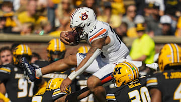 Auburn Tigers running back Jarquez Hunter will continue to climb up the all-time scrimmage leaders list.
