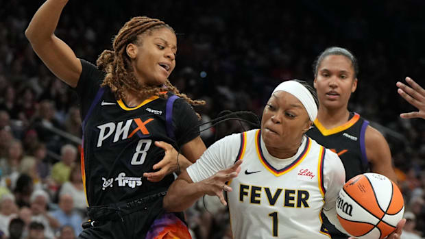 A photo of Monique Akoa Makani defending Odyssey Sim