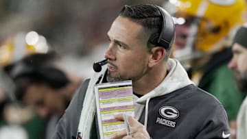 Green Bay Packers head coach Matt LaFleur is shown during the fourth quarter of their game Sunday, November 24, 2024 at Lambeau Field in Green Bay, Wisconsin. The Green Bay Packers beat the San Francisco 49ers 38-10.