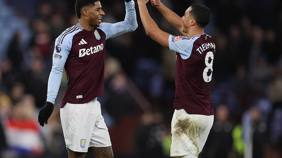 Marcus Rashford (left) and Youri Tielemans.