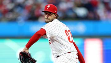 Philadelphia Phillies starter Aaron Nola has struggled with command early this season, but has also seen a dip in velocity.