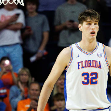 Florida Gators center Olivier Rioux made his UF debut on Thursday.