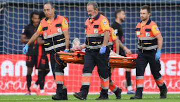 Ter Stegen was stretchered off against Villarreal