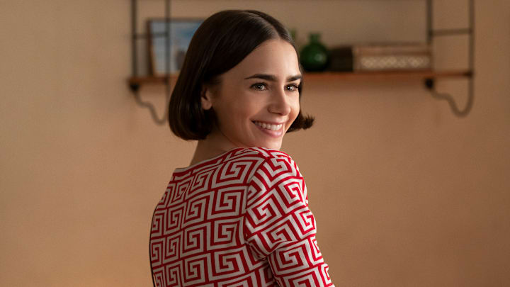 Emily In Paris. Lily Collins as Emily in episode 505 of Emily In Paris