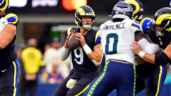 Matthew Stafford and the Rams are headed to Seattle on Thursday night. Matthew Stafford and the Rams are headed to Seattle on Thursday night.