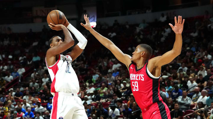 Sarr (left) has really struggled on the offensive end during summer league.