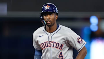 Houston Astros outfielder Jesus Sanchez