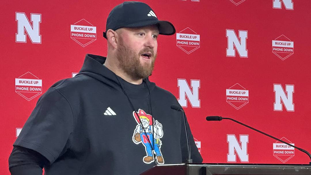 Nebraska defensive coordinator Rob Aurich meets with the media during 2026 spring practices. Nebraska defensive coordinator Rob Aurich meets with the media during 2026 spring practices.