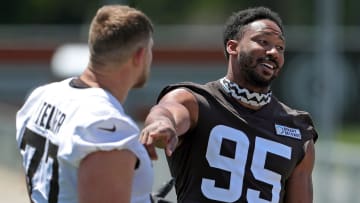 Cleveland Browns Myles Garrett, Wyatt Teller