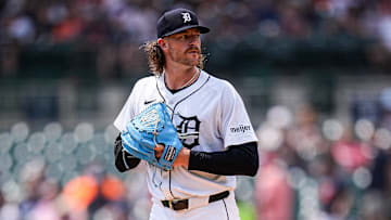 Detroit Tigers pitcher Chris Paddack (40) delivers a pitch against Arizona Diamondbacks during the first inning at Comerica Park in Detroit on Wednesday, July 30, 2025.