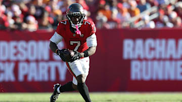 The Tampa Bay Buccaneers and running back Bucky Irving are favored on Sunday.