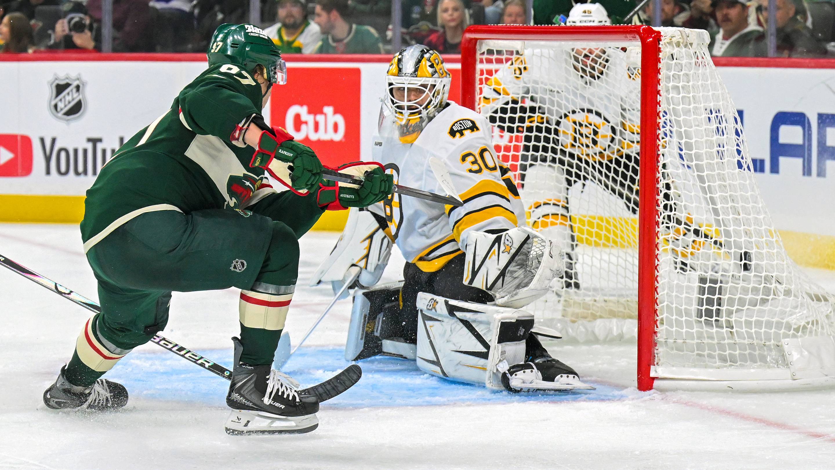 Bruins Suffer First Loss of Season to Wild