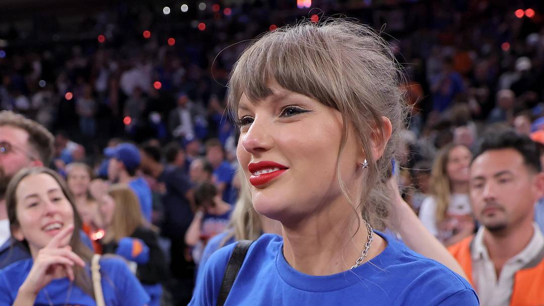 Taylor Swift after game four of the 2026 NBA Finals between the New York Knicks and San Antonio Spurs at Madison Square Garden.