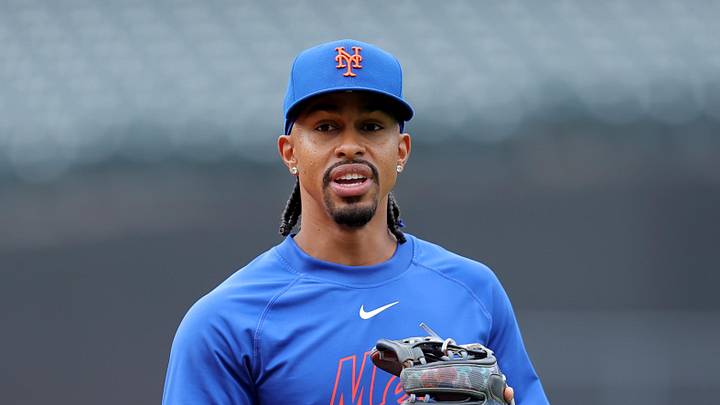 Apr 22, 2026; New York City, New York, USA; New York Mets shortstop Francisco Lindor (12) warm up before a game against the Minnesota Twins at Citi Field. Mandatory Credit: Brad Penner-Imagn Images