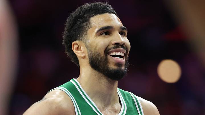 Apr 30, 2026; Philadelphia, Pennsylvania, USA; Boston Celtics forward Jayson Tatum (0) prepares to take a foul shot against the Philadelphia 76ers during the second quarter at Xfinity Mobile Arena. Mandatory Credit: Bill Streicher-Imagn Images