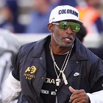 Nov 1, 2025; Boulder, Colorado, USA; Colorado Buffaloes head coach Deion Sanders before the game against the Arizona Wildcats at Folsom Field.