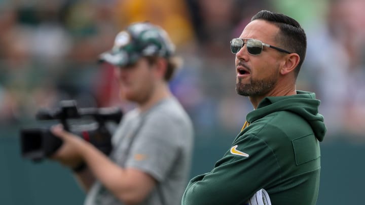 Green Bay Packers head coach Matt LaFleur surveys practice on Wednesday, July 24, 2024, at Ray Nitschke Field in Green Bay, Wis. 
Tork Mason/USA TODAY NETWORK-Wisconsin