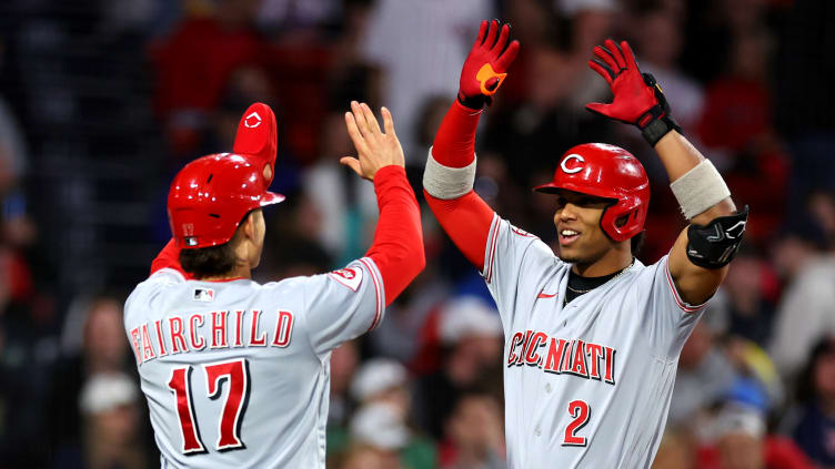 Cincinnati Reds outfielders Jose Barrero and Stuart Fairchild