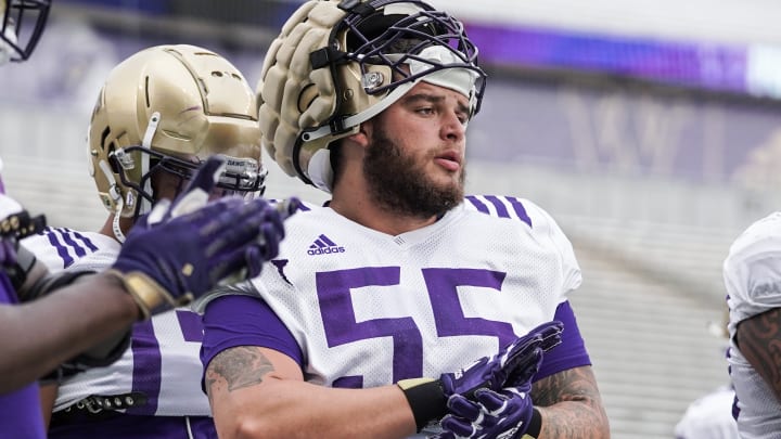 Jacob Bandes is a sixth-year senior defensive tackle for the Huskies. 