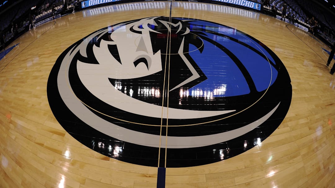 Feb 13, 2013; Dallas, TX, USA; A general view of the Dallas Mavericks logo at center court before the game between the Mavericks and the Sacramento Kings at the American Airlines Center. Mandatory Credit: Jerome Miron-Imagn Images Feb 13, 2013; Dallas, TX, USA; A general view of the Dallas Mavericks logo at center court before the game between the Mavericks and the Sacramento Kings at the American Airlines Center. Mandatory Credit: Jerome Miron-Imagn Images