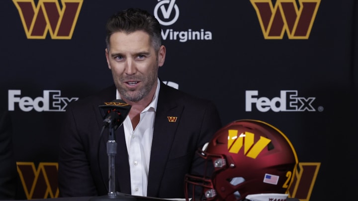 Washington Commanders general manager Adam Peters says the team, "feels great," about picking at No. 2 in the 2024 NFL Draft.