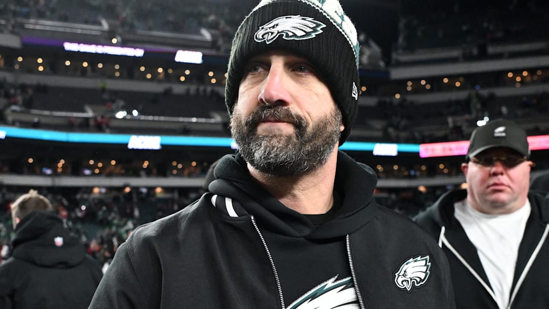 Jan 11, 2026; Philadelphia, PA, USA; Philadelphia Eagles head coach Nick Sirianni looks on after an NFC Wild Card Round game against the San Francisco 49ers at Lincoln Financial Field.
