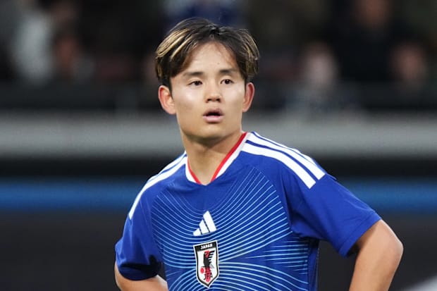 Takefusa Kubo in action for Japan.