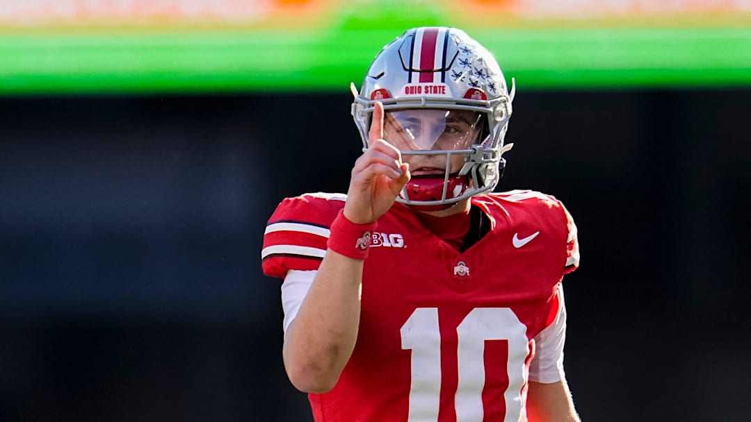 Julian Sayin and Ohio State are favored against Michigan on Saturday.