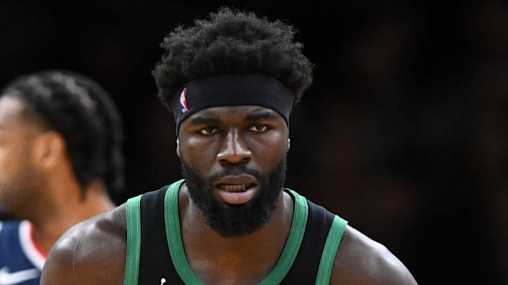 Mar 14, 2026; Boston, Massachusetts, USA; Boston Celtics center Neemias Queta (88) runs up the court during the first half of a game against the Washington Wizards at the TD Garden. Mandatory Credit: Brian Fluharty-Imagn Images