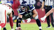 Sep 25, 2025; Glendale, Arizona, USA; Seattle Seahawks center Jalen Sundell (61) against the Arizona Cardinals at State Farm Stadium.