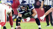 Sep 25, 2025; Glendale, Arizona, USA; Seattle Seahawks center Jalen Sundell (61) against the Arizona Cardinals at State Farm Stadium.