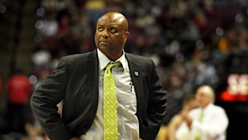 Jan 9, 2019; Tallahassee, FL, USA; Florida State Seminoles head coach Leonard Hamilton looks on during the second half against the Miami Hurricanes  at Donald L. Tucker Center. Mandatory Credit: Melina Myers-Imagn Images