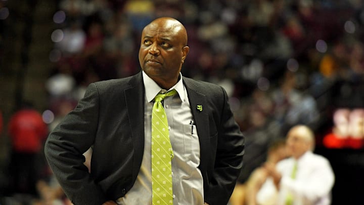 Jan 9, 2019; Tallahassee, FL, USA; Florida State Seminoles head coach Leonard Hamilton looks on during the second half against the Miami Hurricanes  at Donald L. Tucker Center. Mandatory Credit: Melina Myers-Imagn Images